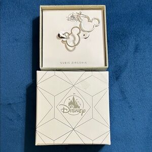Disney Silver Mickey Mouse Cubic Zirconia Earrings